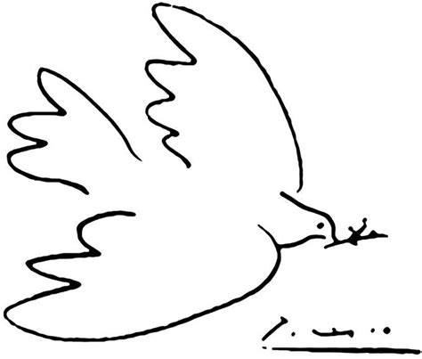 Spiffing Prints Pablo Picasso Dove Of Peace Small Semi Gloss