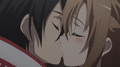 kirito and asuna kissing sword art online photo 32286233 fanpop