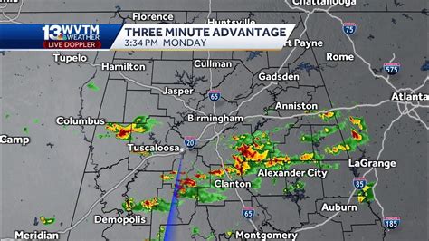 Wvtm 13 Live Doppler Radar Is Tracking Storms In Central Alabama Youtube