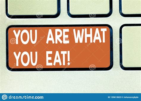 Text Sign Showing You Are What You Eat. Conceptual Photo ...