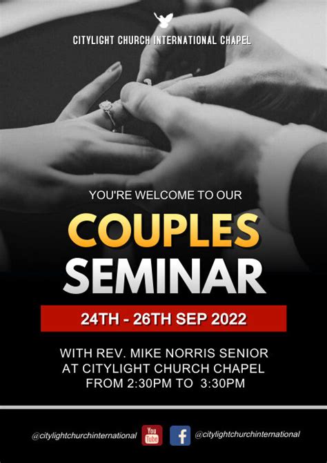 Couples Seminar Flyer Template Design Postermywall