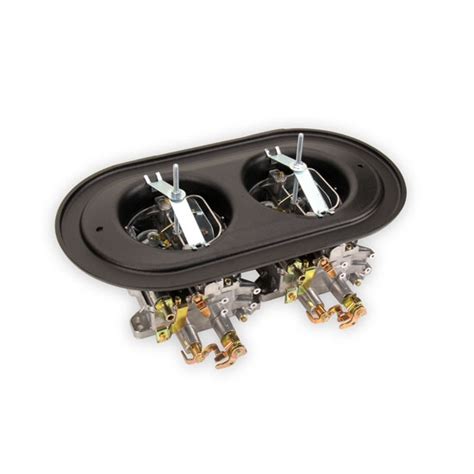 Edelbrock 41193 Dual Quad Black Air Cleaner Ebay