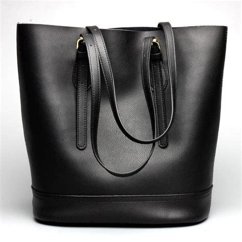 Black Genuine Leather Tote Bags For Women Ladiesleatherpursesale