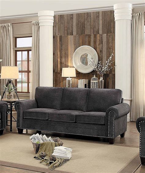 How to make arm chair slipcovers for less than 30 how tos diy. $400 Homelegance Cornelia Rolled Arm Sofa with Nail Head ...