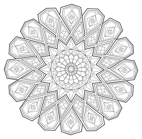 Relaxing Mandala With Beautiful Patterns Difficult Mandalas For Adults