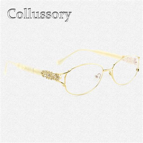 new luxury quality rhinestone women prescription eyeglasses frames for female optical eyewear