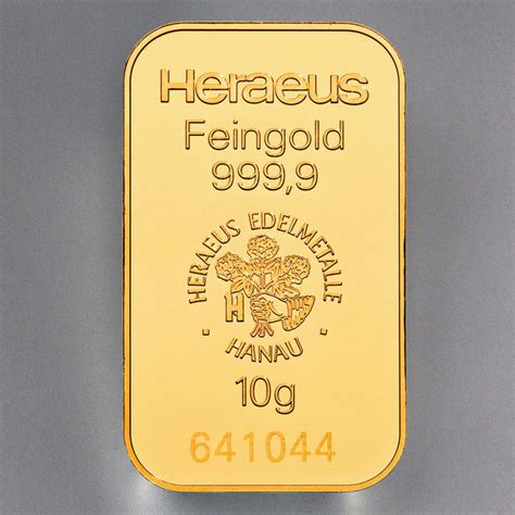 Gold Bars 10 Grams Heraeus 999 Feingold Catawiki