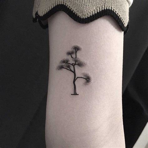 Small Tree Tattoo By Tattooist Yeontaan