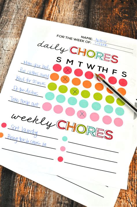 15 Free Chore Chart Printables For Kids The Incremental Mama