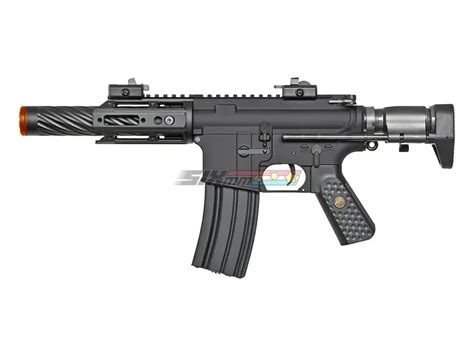 We Tech M4 R5c Honey Badger Airsoft Aeg Gun Blk Sixmm 6mm
