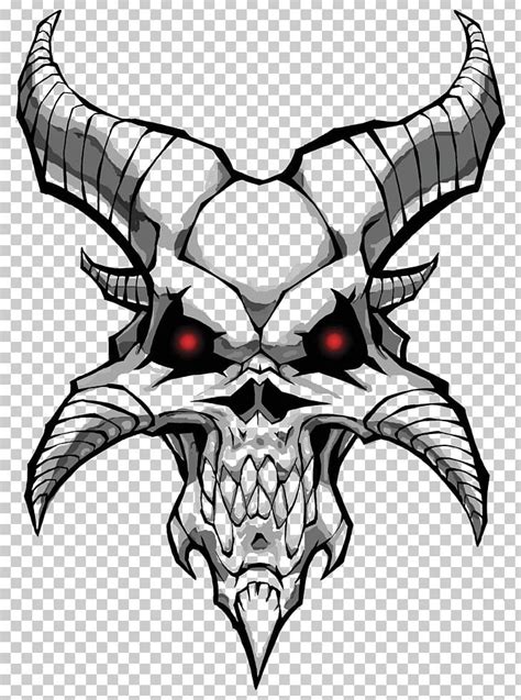Drawing Devil Demon Skull Png Clipart Admin Angel Art Black And