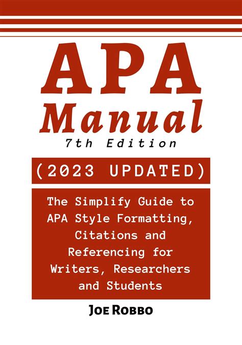 Apa Manual 7th Edition The Simplify Guide To Apa Style Formatting