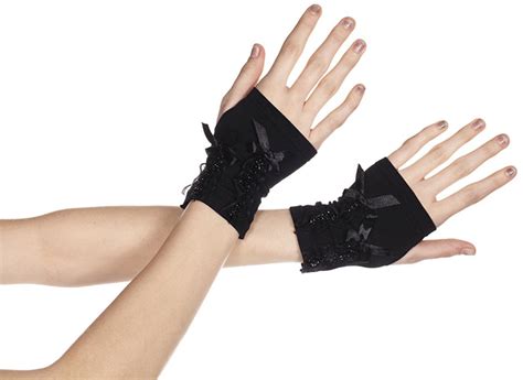 Tobeinstyle Womens Fingerless Gloves W Lace Details Ebay