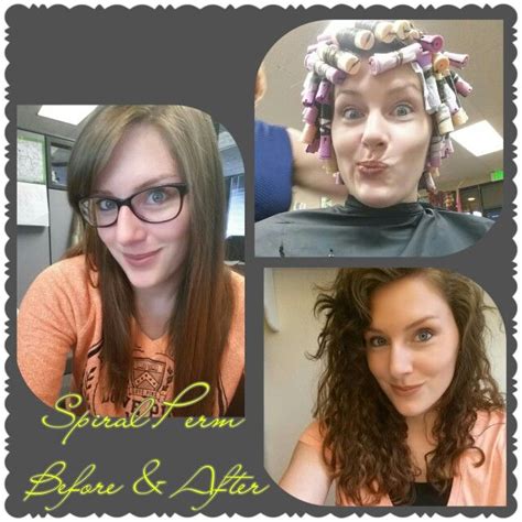 Perm hairstyles pictures, after the application of chemicals, the hair is washed and then the rollers are fixed. 17 Best images about Spiral perm before & after on Pinterest | Before and after pictures, Body ...