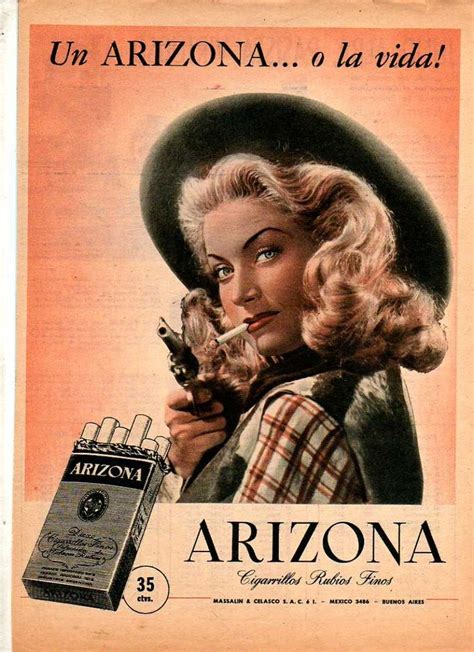 2 Publicidades Cigarrillos Arizona Antiguas Años 50 5000