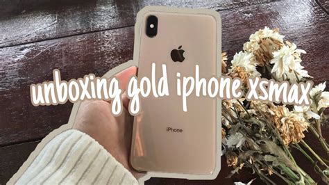 Unboxing Gold Iphone Xs Max 512gb 2021 Aesthetic Ver Youtube