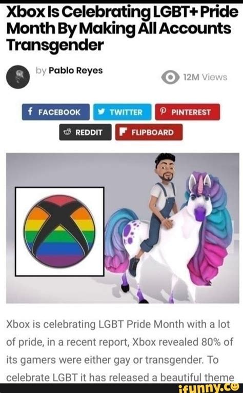 xbox is celebrating lgbt pride month by making all accounts transgender xbox is celebrating