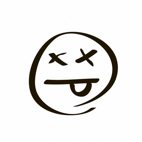Dead Death Emoticon Emotion Smiley Icon Download On Iconfinder