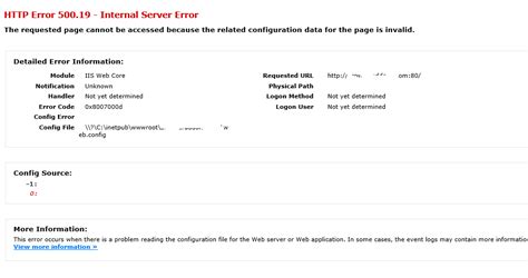 Asp Net Core Error Internal Server Error Says Invalid Web Config But Its Valid