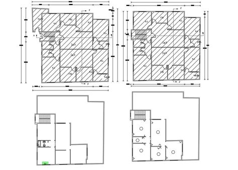 3 BHK Luxurious Apartment PLan AutoCAD Drawing Cadbull