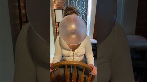 Girl Blows Huge Bubblegum Bubble And It Pops In Her Face Youtube