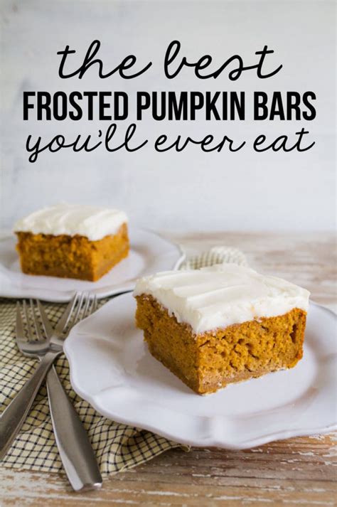 Pumpkin Recipes The Best Frosted Pumpkin Bars Ever