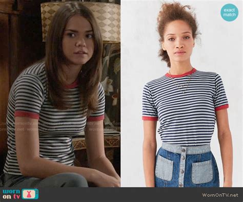 Wornontv Callies Striped Ringer Tee On The Fosters Maia Mitchell Clothes And Wardrobe From Tv