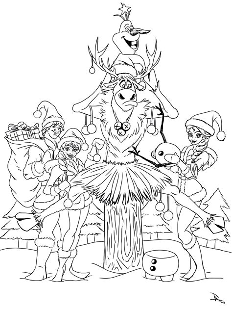 35 frozen printable coloring pages for kids. Frozen Christmas Coloring Page - Mommy in Sports