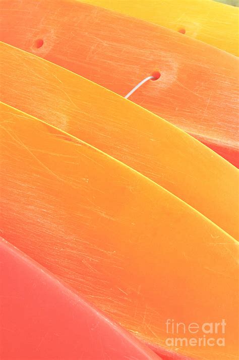 Orange Kayaks Photograph By Brandon Tabiolo Printscapes
