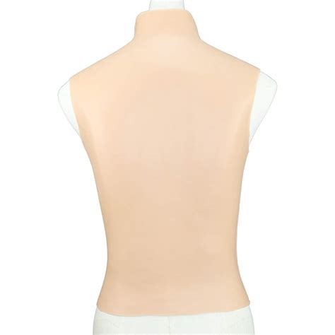 Half Body Breastplate Realistic Silicone B H Cup Breast Form Plates For Crossdressers Silk