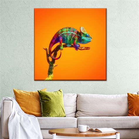 Psychedelic Chameleon Wall Art Photography