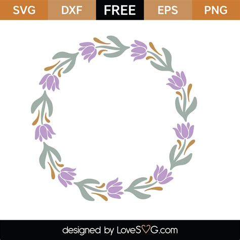 Free Floral Monogram Frame SVG Cut File Lovesvg Com