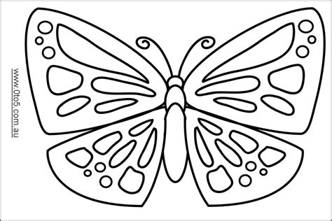 Printable Butterfly Template Coloring Home