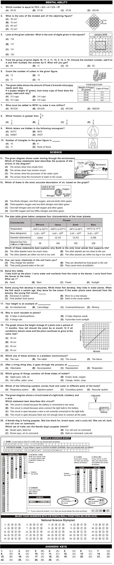 Maybe you would like to learn more about one of these? National Science Olympiad Question Papers For Class 5 ...