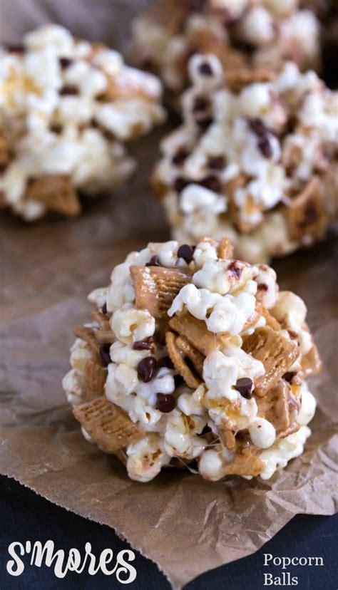 Smores Popcorn Balls Are Perfect As Party Treats After School Snacks