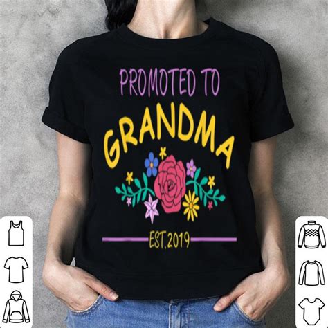 Premium Promoted To Grandma Est 2019 Mothers Day T Women Shirt