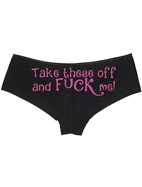 Buy Knaughty Knickers Take These Off And Fuck Me Sexy Slutty Underwear Black Panties Online