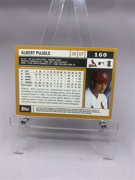2002 Topps Albert Pujols All Star Rookie Error Polanco Rev 160