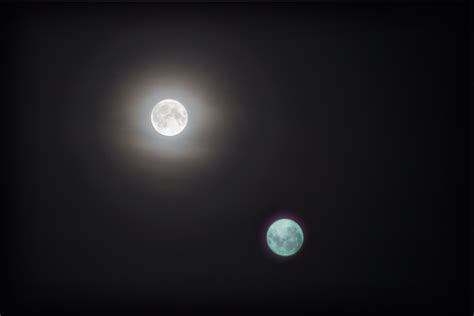Full Moon Lens Flare Rastrophotography