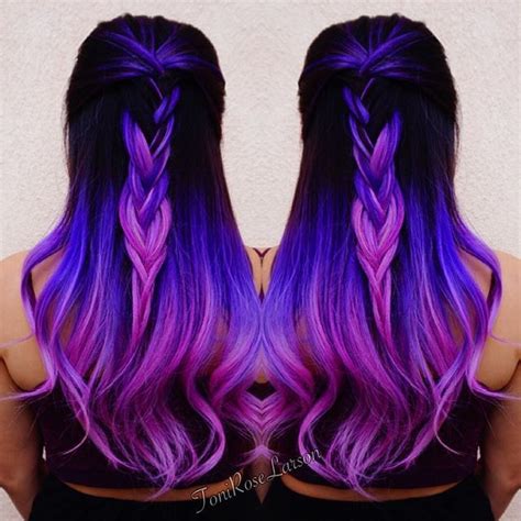 Purple Hair Purple Color Melt With Violet Hair Hotonbeauty