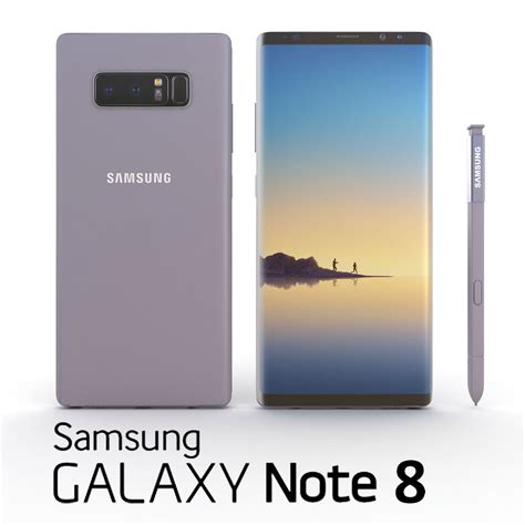 Samsung Note 8 Orchid Gray 3d Model Cgtrader