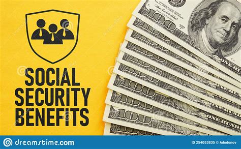 Social Security Benefits Are Shown Using The Text Stock Image Image