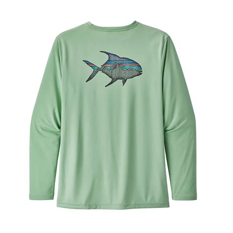 Patagonia Mens Long Sleeve Capilene Cool Daily Fish Graphic Shirt