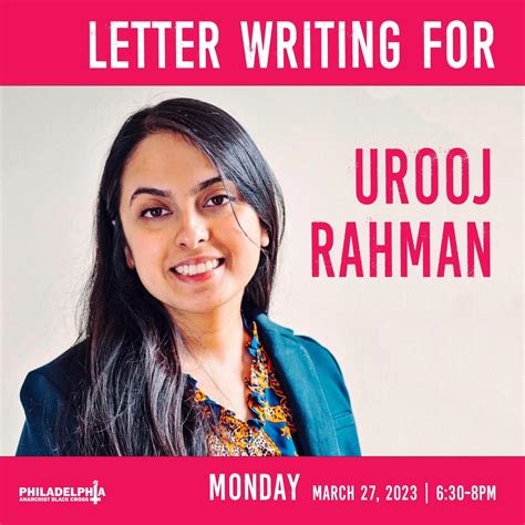 monday march 27th letter writing for urooj rahman philly abc