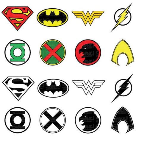 The 100+ best dc comics heroes of all time, according to fans. Justice League Superhero symbole cliparts | Etsy