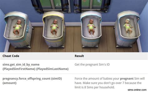 Force The Amount Of Babies Your Pregnant Sim Will Have Sims