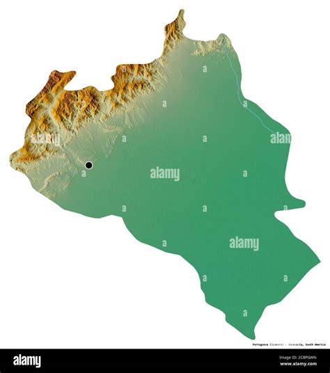 Shape Of Portuguesa State Of Venezuela With Its Capital Isolated On