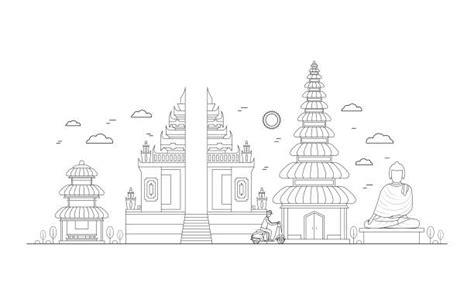 Bali Temple Illustrations Royalty Free Vector Graphics And Clip Art Istock