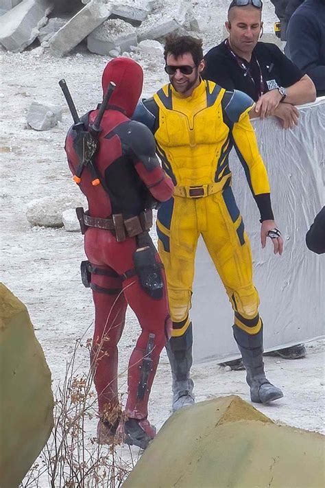 Ryan Reynolds Hugh Jackman Tease Deadpool 3 Costumes In New Photos