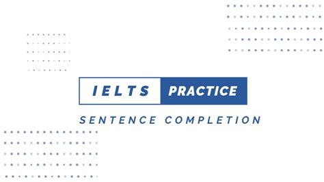 Sentence Completion 005 Ielts Listening Practice Youtube